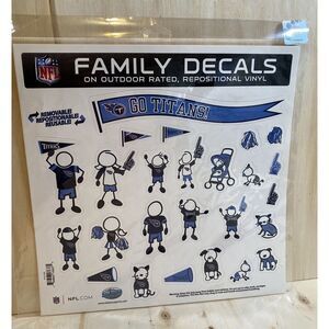 Tennessee Titans NFL Football Family Decal Stickers‎ #1 Fan New